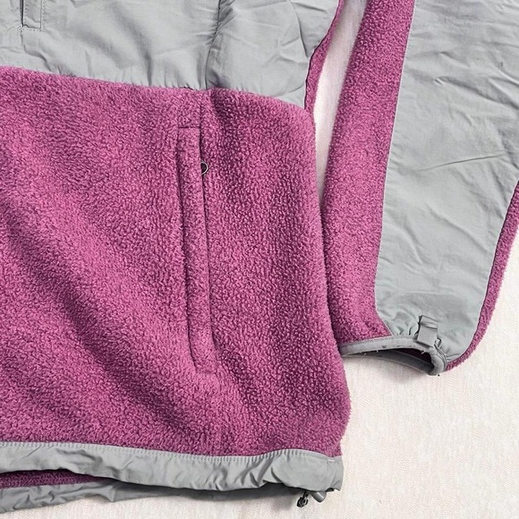 The North Face Women's Sz LG Denali Fleece Jacket Pink Gray Full Zip - Picture 3 of 5